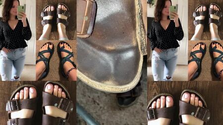 Алексіс дозволила мені позичити свої добре зношені сандалі Birkenstock