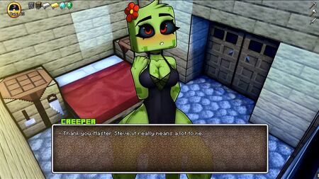 HornyCraft: пародійна хентай-гра від PornPlay, епізод 10. Дівчина-кріпер із Minecraft обожнює, коли її гладять по голові