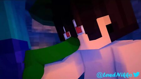 Порно в Minecraft: зомбі трахає хлопця — LewdNkko MINECRAFT JENNY GAY