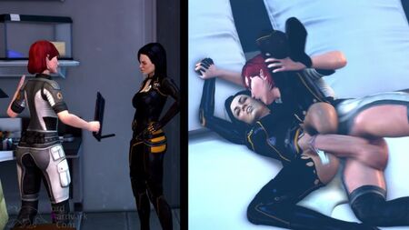 (Sound) FemShep & Miranda Lawson futanari on female - Fraternization ver.original [Mass Effect, LordAardvark;R34;футанарі]