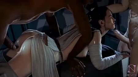 Rey Skywalker x Stormtrooper - груповий секс; груповуха; BBC; затемнені; міжрасові; 3D секс-порно hentai; (by niisath) [Star Wars]