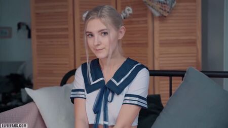 Eva Elfie - Kawaii Schoolgirl Gets Creampie and Facial ## blonde russian cute teen big tits uniform sex porn російське порно