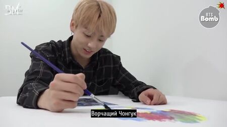 [RUS SUB][BANGTAN BOMB] Концентруючись на малюванні JK - BTS