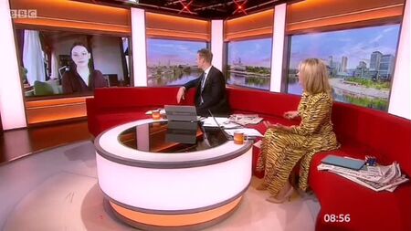 Дафна Квінн у програмі «BBC Breakfast» (2020)