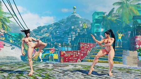 Street Fighter V — Юрі проти Чун-Лі — модифікація з оголеними персонажами