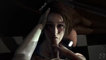 Джил Валентайн: секс у рот — Resident Evil 3 [3D-порно, R34, хентай, SFM, секс у всіх видах, 3D-хентай, феляція, мінет, мастурбація рукою, глибокий мінет]