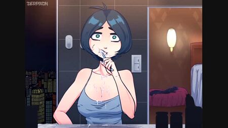 «Time Stopped Brush» від [Derpixon] (хентай, секс, анал, порно, груди, 18+, аніме)